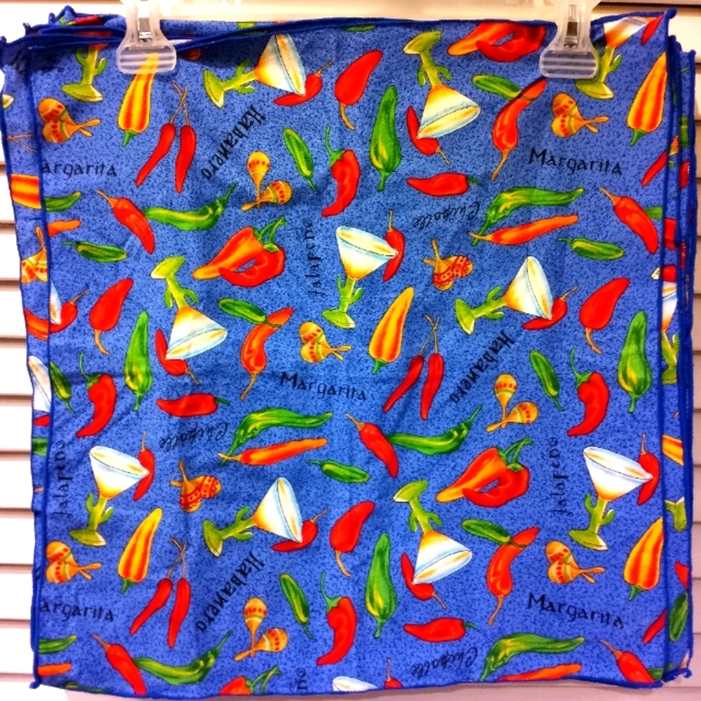 6 Chili margarita Mexican Fiesta cloth napkins